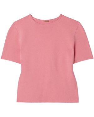 Cult Gaia Milios Knitted T-Shirt - Pink