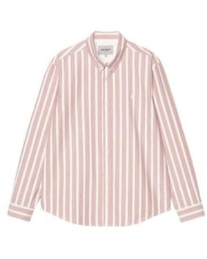 Carhartt Deven Striped Oxford Shirt - Pink