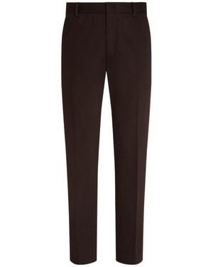 ZEGNA Straight-Leg Trousers - Brown
