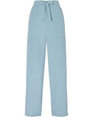 Jil Sander Drawstring Cargo Casual Trousers - Blue