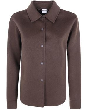 Aspesi Snap-Front Wool Jacket - Brown
