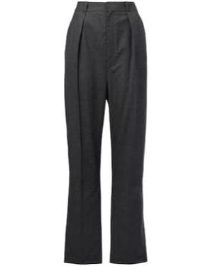 Lemaire Pleated Straight-Leg Trousers - Black