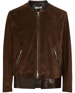Our Legacy Drift Layered-Hem Suede Jacket - Brown