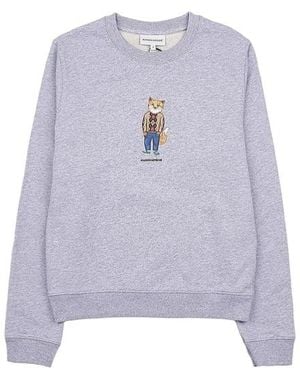 Maison Kitsuné Long Sleeve Sweatshirt - Blue