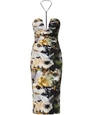 Amazuìn Off-Shoulder Printed Dress - White