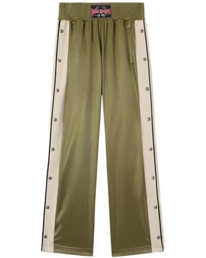 Palm Angels Boxe Button Track Trousers - Green