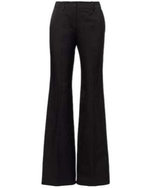 Magda Butrym Cotton And Silk Flared Pants - Black