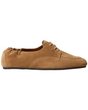 Celine Adam Lace-Up Loafer - Brown