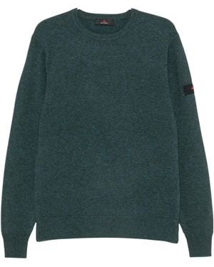 Peuterey Logo-Patch Crew-Neck Sweater - Green