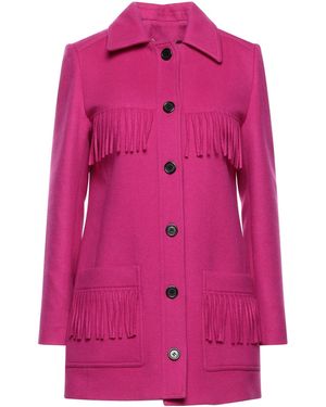 Saint Laurent Solid Colour Coats - Pink