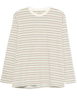 AURALEE Gradient Striped Long-Sleeved T-Shirt - Natural