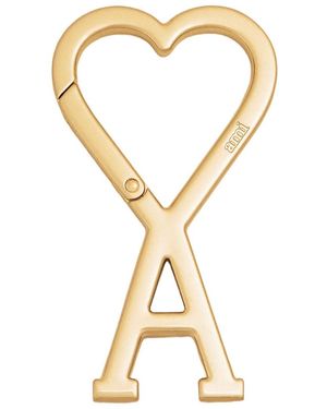 Ami Paris Heart Logo Keychain - Metallic