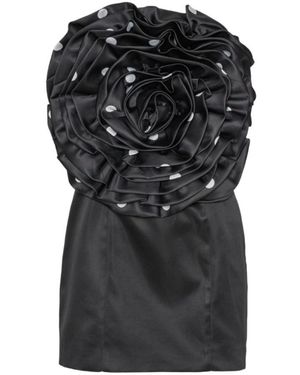 ROTATE BIRGER CHRISTENSEN Ruffled One-Shoulder Dress - Black