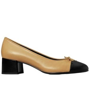 Tory Burch Cap Toe-Heel Court Shoes - Natural