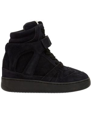 Isabel Marant Ellyn Leather Sneakers - Black