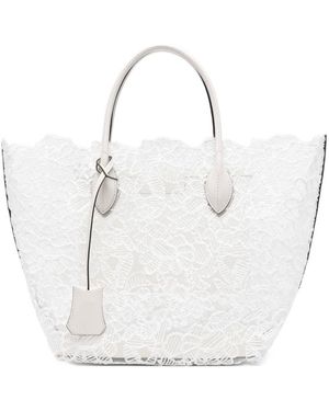 Ermanno Scervino Lace Handle Tote Bag - White