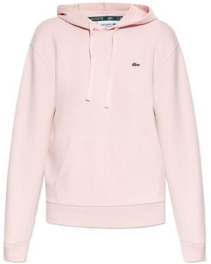 Lacoste Piqué Hoodie - Pink