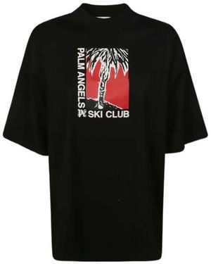 Palm Angels Patterned Printed T-Shirt - Black