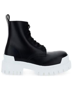 Balenciaga Strike 20Mm Short Boots - Black