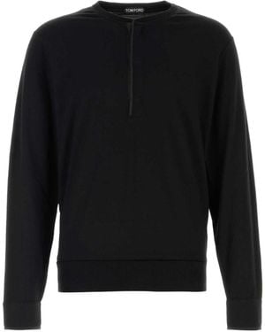 Tom Ford Seam-Detail Jumper - Black