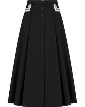 Dior Mid-Length Flared Skirt - Black