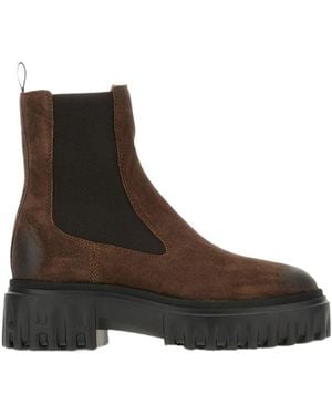Hogan Slip-On Chelsea Boots - Brown