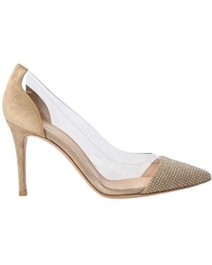 Gianvito Rossi Plexi Pointed-Toe 85Mm Pumps - White