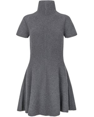 Magda Butrym Magda Burtym High Neck Knitted Dress - Grey
