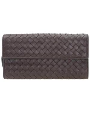 Bottega Veneta Weave A Logo Wallet - Grey