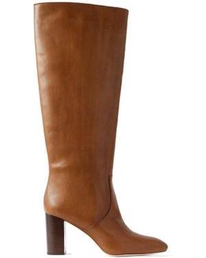 Loeffler Randall Solid Colour Leather Knee Boots - Brown