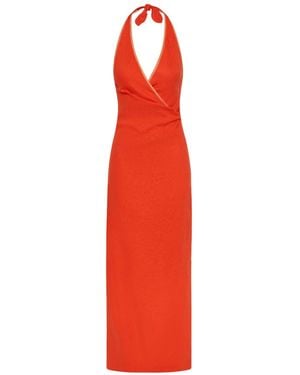 SIR. V-Neck Dress - Red