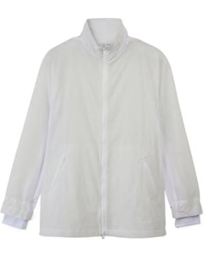 Y-3 X Real Madrid High-Neck Semi-Sheer Zipped Jacket - White