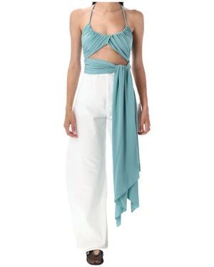 Alaïa Alaïa Cross Pleat Top - Blue