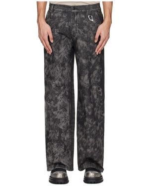HELIOT EMIL Basalt Belt Loop Jeans - Grey