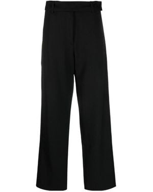 Studio Nicholson Virgin Wool Wide-Leg Pants - Black
