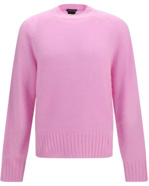Tom Ford Ribbed-Trim Long-Sleeve Jumper - Pink