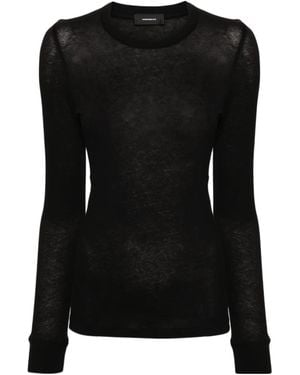 Wardrobe NYC Slim Fit Long Sleeve T-Shirt - Black