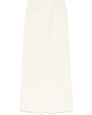 Ferragamo Ferragamo High-Waist Straight Hem Maxi Skirt - White