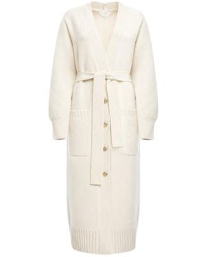 Malo Long-Sleeved Long Cardigan - White