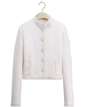 Dior Straight Cropped Jacket - White