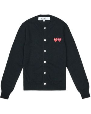 COMME DES GARÇONS PLAY Single-Breasted Cardigan Jumper - Blue