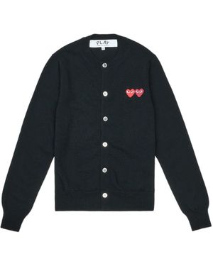 COMME DES GARÇONS PLAY Single-Breasted Cardigan Jumper - Blue