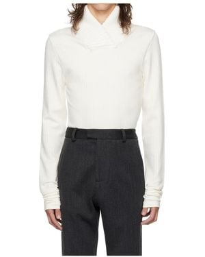 16Arlington Ribbed Long-Sleeve Sweater - White