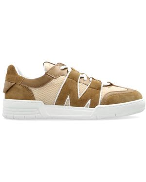 Moschino Logo-Debossed Mesh Trainers - Brown