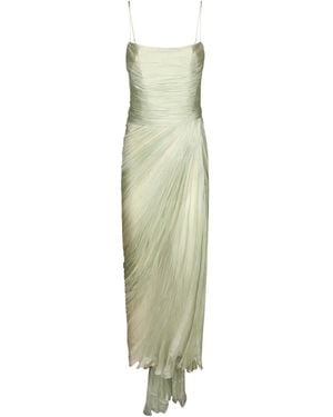 Maria Lucia Hohan Ruched Draped Maxi Dress - Green