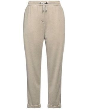 Brunello Cucinelli Solid Color High-Waist Sweatpants - Natural