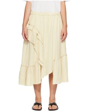 YMC Draped Midi Skirt - Natural