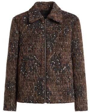 Peserico Long-Sleeve Casual Zip-Up Jacket - Brown