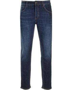 Pt Pantaloni Pt Torino Mid-Rise Slim-Fit Jeans - Blue
