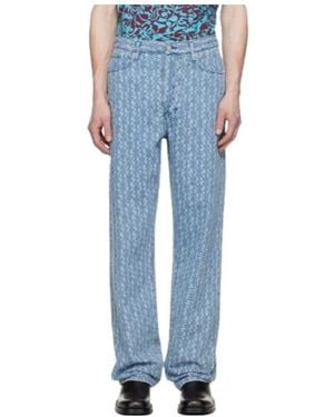Dries Van Noten Belt Loop Jeans - Blue